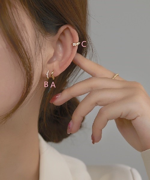Ritomo De Ricco(リトモ・デ・リコ)の「スターリングシルバー シンプルピアス(ピアス(両耳用)・レディース・A/B/C・SMALL)」の17枚目の写真