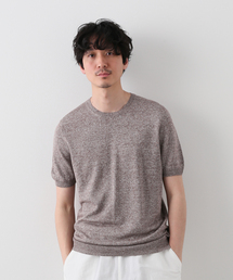 【GRANSASSO / グランサッソ】リネンコットン ニットTシャツ