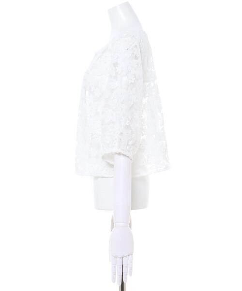 MLI'A(エムリア)の「スナップボタンチュールブラウス(シャツ/ブラウス・レディース・オフホワイト/ブラック・M)」の22枚目の写真