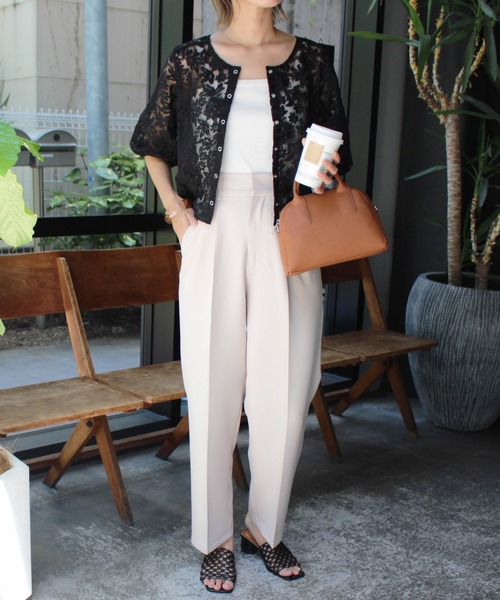 MLI'A(エムリア)の「スナップボタンチュールブラウス(シャツ/ブラウス・レディース・オフホワイト/ブラック・M)」の14枚目の写真