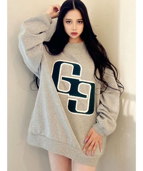 GYDA（ジェイダ）の「GGサガラCREW NECKスウェットトップス（スウェット・レディース・アイボリー/グレー/ベージュ・FREE）」の17枚目の写真