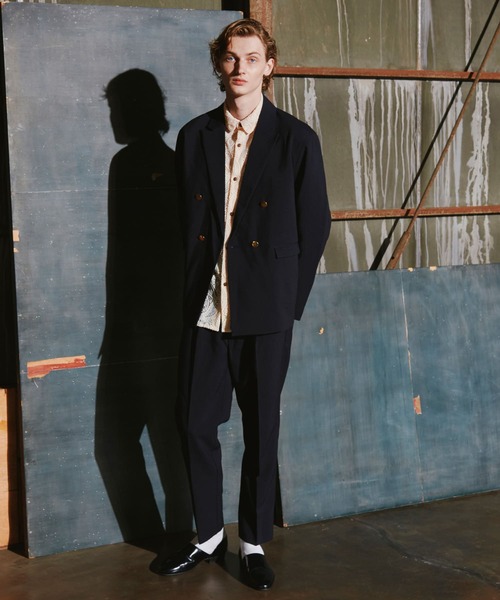 SENSE OF PLACE by URBAN RESEARCH（センスオブプレイスバイアーバンリサーチ）の「『セットアップ対応』 ダブルブレストジャケット（テーラードジャケット・メンズ・ネイビー/グリーン・MEDIUM/LARGE）」の6枚目の写真