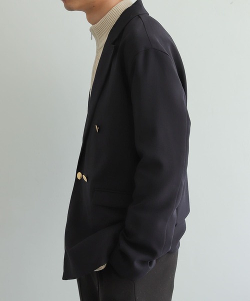 SENSE OF PLACE by URBAN RESEARCH（センスオブプレイスバイアーバンリサーチ）の「『セットアップ対応』 ダブルブレストジャケット（テーラードジャケット・メンズ・ネイビー/グリーン・MEDIUM/LARGE）」の14枚目の写真