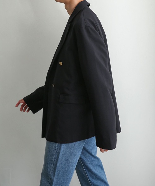 SENSE OF PLACE by URBAN RESEARCH（センスオブプレイスバイアーバンリサーチ）の「『セットアップ対応』 ダブルブレストジャケット（テーラードジャケット・メンズ・ネイビー/グリーン・MEDIUM/LARGE）」の15枚目の写真