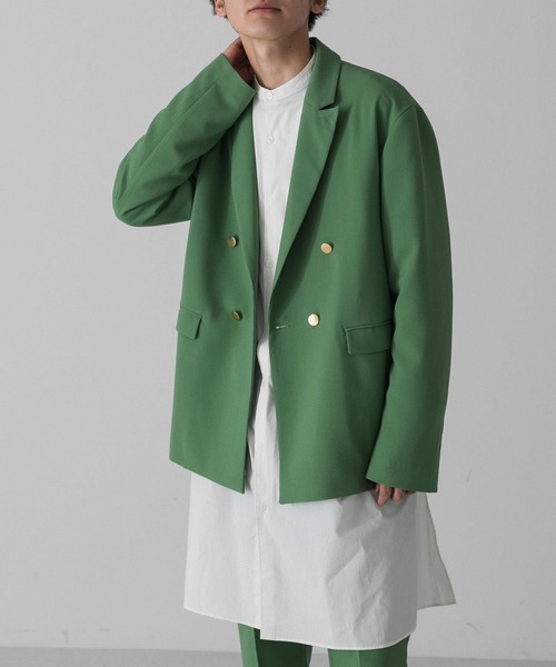 SENSE OF PLACE by URBAN RESEARCH（センスオブプレイスバイアーバンリサーチ）の「『セットアップ対応』 ダブルブレストジャケット（テーラードジャケット・メンズ・ネイビー/グリーン・MEDIUM/LARGE）」の16枚目の写真