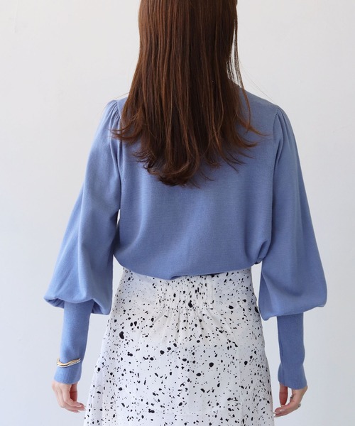 HER CLOSET（ハークローゼット）の「【Twenty Three】パフスリーブタートルネックニット（ニット/セーター・レディース・ブラック/ブルー/グリーン/アイボリー/ラベンダー・FREE）」の10枚目の写真