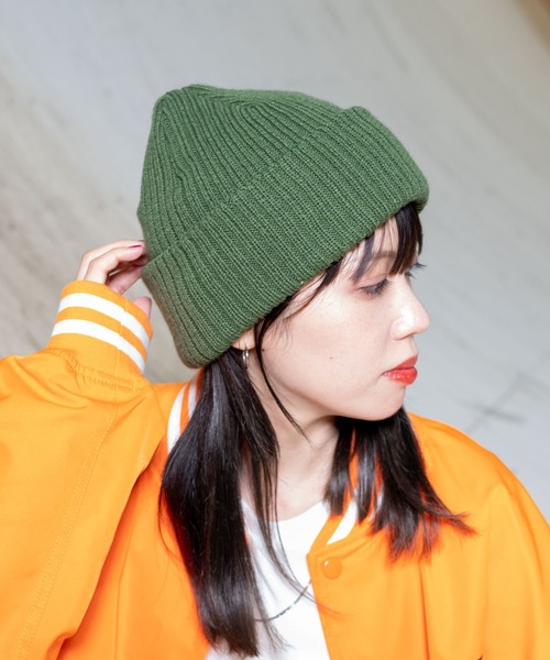 WEGO（ウィゴー）の「WEGO/カラーショートビーニー（ニットキャップ/ビーニー・メンズ・ブラック/カーキ・FREE）」の8枚目の写真