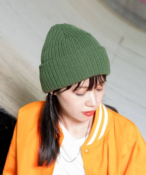 WEGO（ウィゴー）の「WEGO/カラーショートビーニー（ニットキャップ/ビーニー・メンズ・ブラック/カーキ・FREE）」の7枚目の写真
