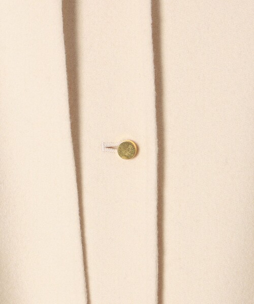 SHIPS（シップス）の「SUPER140 トレンチディテールコート◆（ノーカラーコート・レディース・オフホワイト/ダークブルー/キャメル・38/36）」の10枚目の写真