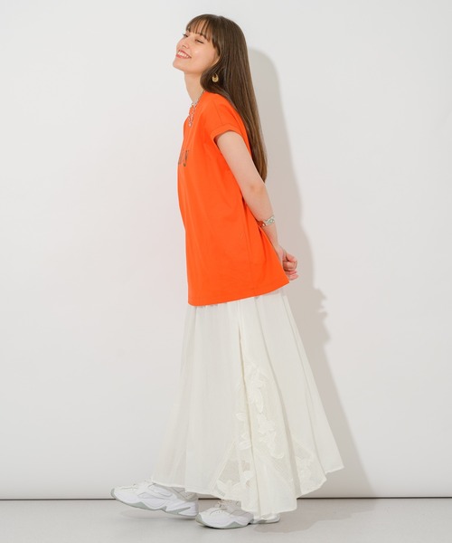 Dignite collier（ディニテコリエ）の「Dignite collier フェリシテT（Tシャツ/カットソー・レディース・ホワイト/オレンジ/グリーン・FREE）」の14枚目の写真