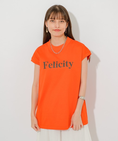 Dignite collier（ディニテコリエ）の「Dignite collier フェリシテT（Tシャツ/カットソー・レディース・ホワイト/オレンジ/グリーン・FREE）」の10枚目の写真