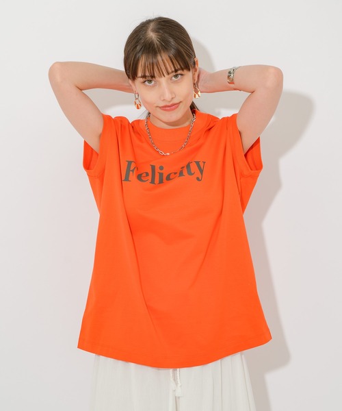Dignite collier（ディニテコリエ）の「Dignite collier フェリシテT（Tシャツ/カットソー・レディース・ホワイト/オレンジ/グリーン・FREE）」の21枚目の写真