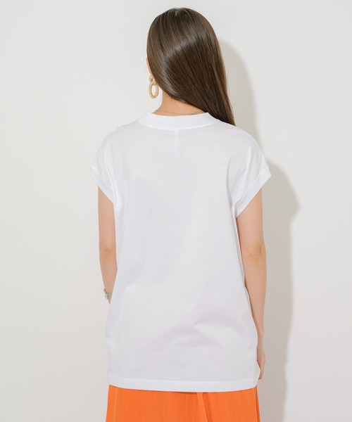 Dignite collier（ディニテコリエ）の「Dignite collier フェリシテT（Tシャツ/カットソー・レディース・ホワイト/オレンジ/グリーン・FREE）」の22枚目の写真