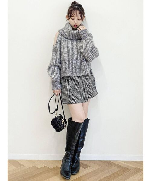 dazzlin（ダズリン）の「プチボタンショートスカパン（スカート・レディース・ブラック/ネイビー・SMALL/MEDIUM）」の15枚目の写真