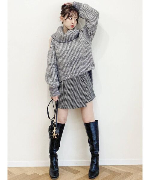 dazzlin（ダズリン）の「プチボタンショートスカパン（スカート・レディース・ブラック/ネイビー・SMALL/MEDIUM）」の16枚目の写真