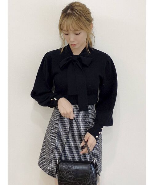 dazzlin（ダズリン）の「プチボタンショートスカパン（スカート・レディース・ブラック/ネイビー・SMALL/MEDIUM）」の21枚目の写真