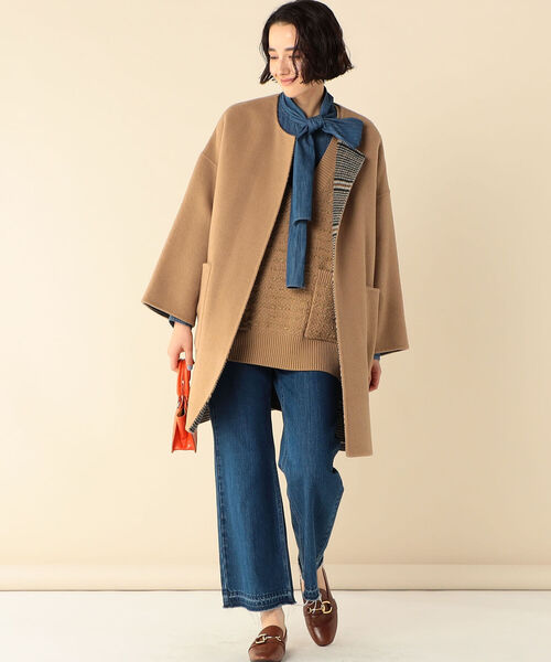 NOLLEY’S（ノーリーズ）の「リバーコート（その他アウター・レディース・グレー系その他3/ベージュ/インディゴブルー/ブラウン系その他3・38）」の17枚目の写真