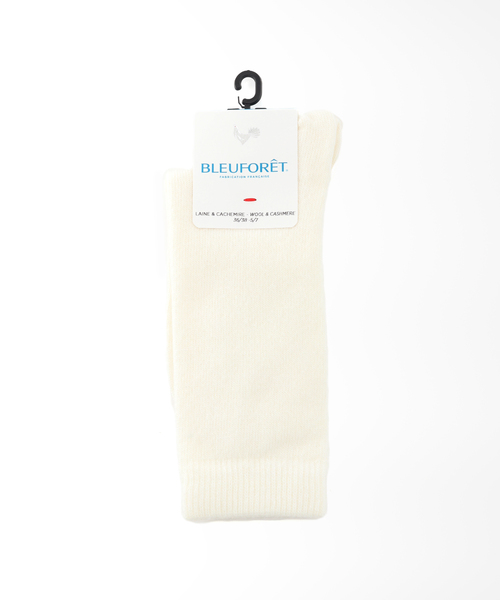 BLEU FORET（ブルーフォレ）の「【BLEU FORET / ブルーフォレ】 SOLID COLORS CASHMERE BLEND S（ソックス/靴下・レディース・ライトグレー/ブラック/アイボリー/マスタード・FREE）」の2枚目の写真