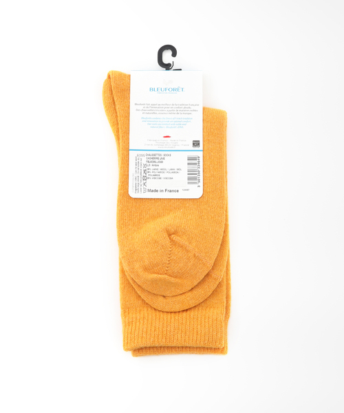 BLEU FORET（ブルーフォレ）の「【BLEU FORET / ブルーフォレ】 SOLID COLORS CASHMERE BLEND S（ソックス/靴下・レディース・ライトグレー/ブラック/アイボリー/マスタード・FREE）」の6枚目の写真