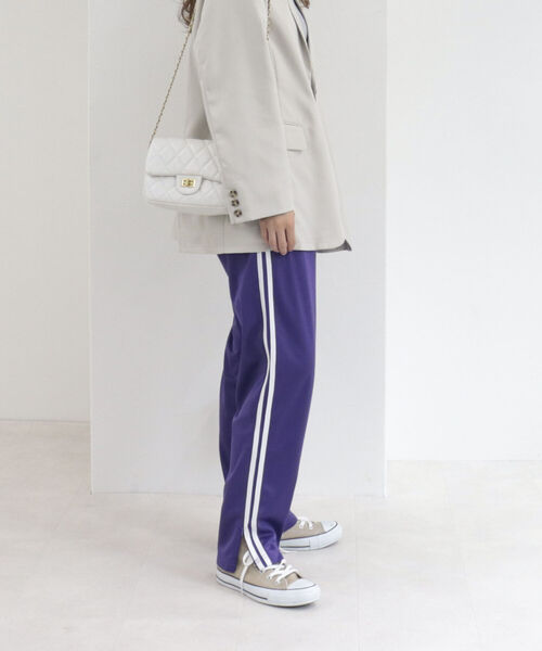 onulsoha（オヌルソハ）の「裏起毛ジャージパンツ（その他パンツ・レディース・パープル/グリーン・38）」の2枚目の写真