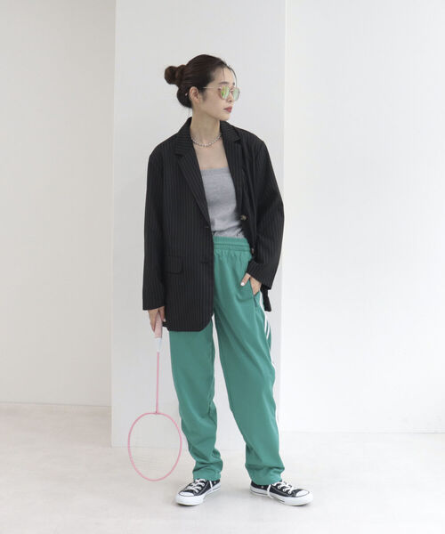 onulsoha（オヌルソハ）の「裏起毛ジャージパンツ（その他パンツ・レディース・パープル/グリーン・38）」の9枚目の写真