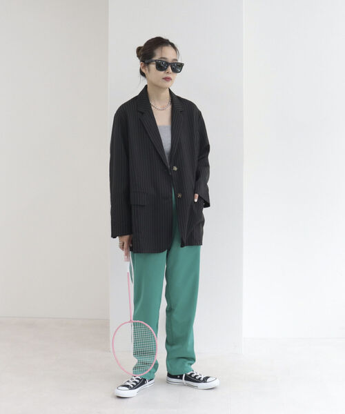 onulsoha（オヌルソハ）の「裏起毛ジャージパンツ（その他パンツ・レディース・パープル/グリーン・38）」の6枚目の写真