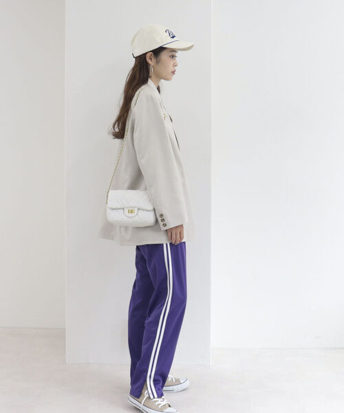 onulsoha（オヌルソハ）の「裏起毛ジャージパンツ（その他パンツ・レディース・パープル/グリーン・38）」の4枚目の写真