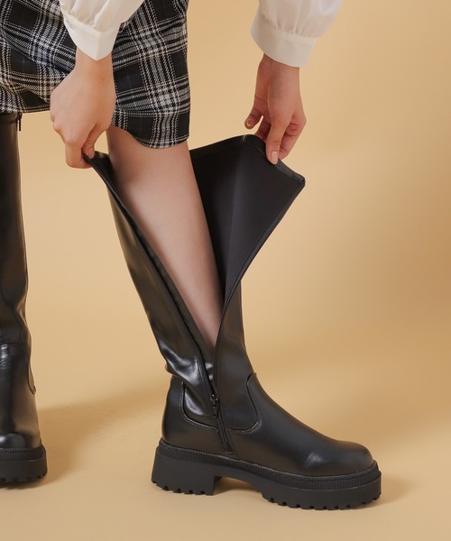 Honeys（ハニーズ）の「ストレッチロングブーツ（ブーツ・レディース・ブラック・S/M/LL/L）」の16枚目の写真