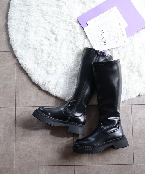 Honeys（ハニーズ）の「ストレッチロングブーツ（ブーツ・レディース・ブラック・S/M/LL/L）」の9枚目の写真