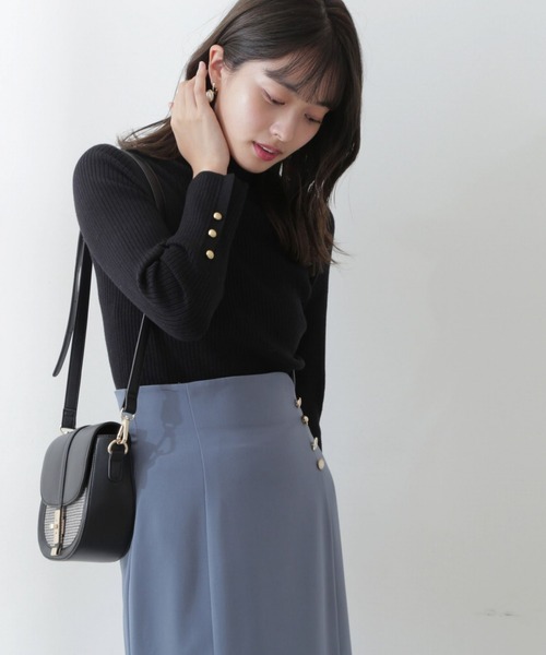 PROPORTION BODY DRESSING（プロポーションボディドレッシング）の「【美人百花11月号タイアップ 休井美郷さん着用商品】ハイネックリブニット / 1212270004（ニット/セーター・レディース・ホワイト系その他/ブラウン/ブルー/ブラック・SMALL/MEDIUM）」の3枚目の写真