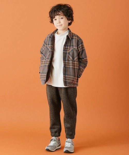 BAYFLOW（ベイフロー）の「[軽くてあったか]ボアリバーシブルブルゾン（ブルゾン・キッズ・ブラウン/レッド/ブルー・110cm/120cm/130cm/140cm）」の12枚目の写真