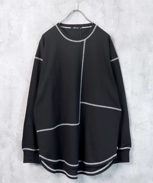 SHISKY(シスキー)の「【USコットン100%】USコットン長袖Tシャツ(Tシャツ/カットソー・メンズ・ブラック/ダークグリーン/ベージュ/ネイビー/オフホワイト/杢グレー/ホワイト系1/ブラック系1/グレー系1/ベージュ系1/ダークグリーン系1/ネイビー系1・M/L/XL)」の5枚目の写真