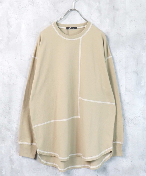 SHISKY(シスキー)の「【USコットン100%】USコットン長袖Tシャツ(Tシャツ/カットソー・メンズ・ブラック/ダークグリーン/ベージュ/ネイビー/オフホワイト/杢グレー/ホワイト系1/ブラック系1/グレー系1/ベージュ系1/ダークグリーン系1/ネイビー系1・M/L/XL)」の9枚目の写真