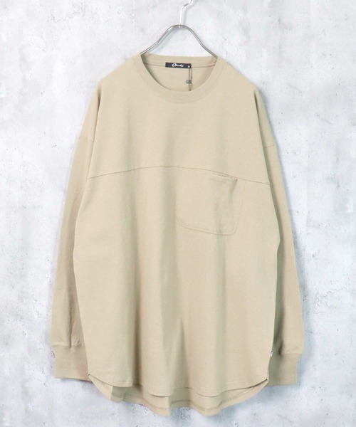SHISKY(シスキー)の「【USコットン100%】USコットン長袖Tシャツ(Tシャツ/カットソー・メンズ・ブラック/ダークグリーン/ベージュ/ネイビー/オフホワイト/杢グレー/ホワイト系1/ブラック系1/グレー系1/ベージュ系1/ダークグリーン系1/ネイビー系1・M/L/XL)」の8枚目の写真