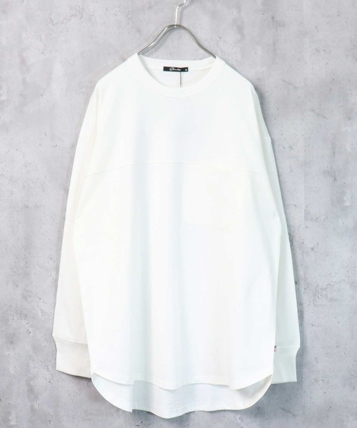 SHISKY(シスキー)の「【USコットン100%】USコットン長袖Tシャツ(Tシャツ/カットソー・メンズ・ブラック/ダークグリーン/ベージュ/ネイビー/オフホワイト/杢グレー/ホワイト系1/ブラック系1/グレー系1/ベージュ系1/ダークグリーン系1/ネイビー系1・M/L/XL)」の2枚目の写真