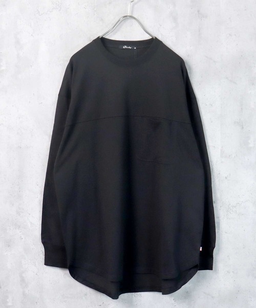 SHISKY(シスキー)の「【USコットン100%】USコットン長袖Tシャツ(Tシャツ/カットソー・メンズ・ブラック/ダークグリーン/ベージュ/ネイビー/オフホワイト/杢グレー/ホワイト系1/ブラック系1/グレー系1/ベージュ系1/ダークグリーン系1/ネイビー系1・M/L/XL)」の4枚目の写真