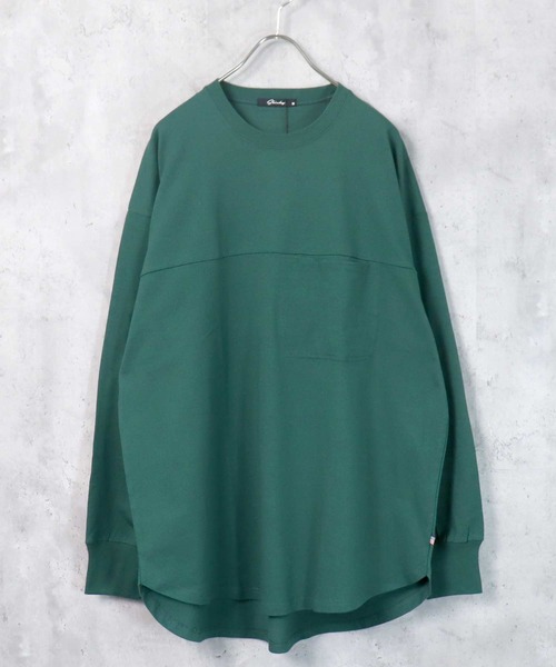 SHISKY(シスキー)の「【USコットン100%】USコットン長袖Tシャツ(Tシャツ/カットソー・メンズ・ブラック/ダークグリーン/ベージュ/ネイビー/オフホワイト/杢グレー/ホワイト系1/ブラック系1/グレー系1/ベージュ系1/ダークグリーン系1/ネイビー系1・M/L/XL)」の1枚目の写真