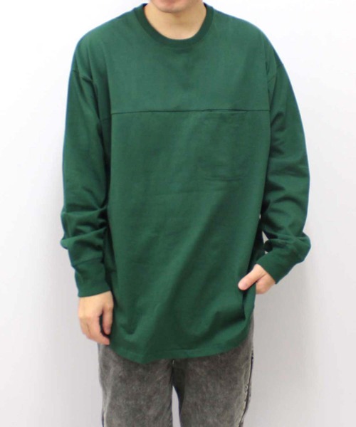 SHISKY(シスキー)の「【USコットン100%】USコットン長袖Tシャツ(Tシャツ/カットソー・メンズ・ブラック/ダークグリーン/ベージュ/ネイビー/オフホワイト/杢グレー/ホワイト系1/ブラック系1/グレー系1/ベージュ系1/ダークグリーン系1/ネイビー系1・M/L/XL)」の15枚目の写真