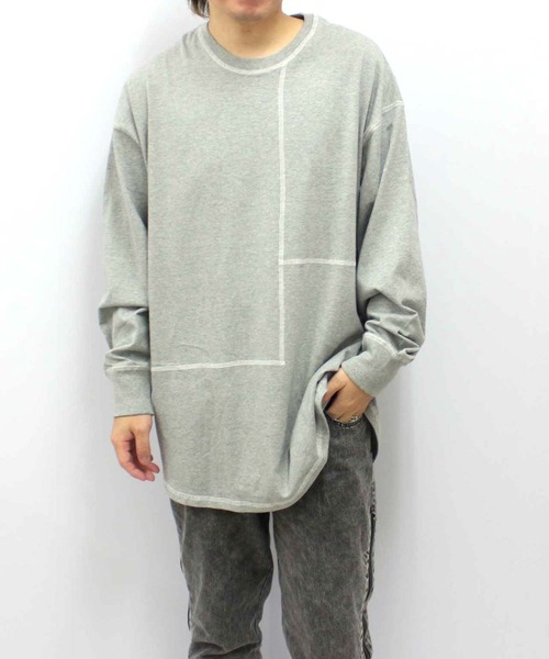 SHISKY(シスキー)の「【USコットン100%】USコットン長袖Tシャツ(Tシャツ/カットソー・メンズ・ブラック/ダークグリーン/ベージュ/ネイビー/オフホワイト/杢グレー/ホワイト系1/ブラック系1/グレー系1/ベージュ系1/ダークグリーン系1/ネイビー系1・M/L/XL)」の22枚目の写真
