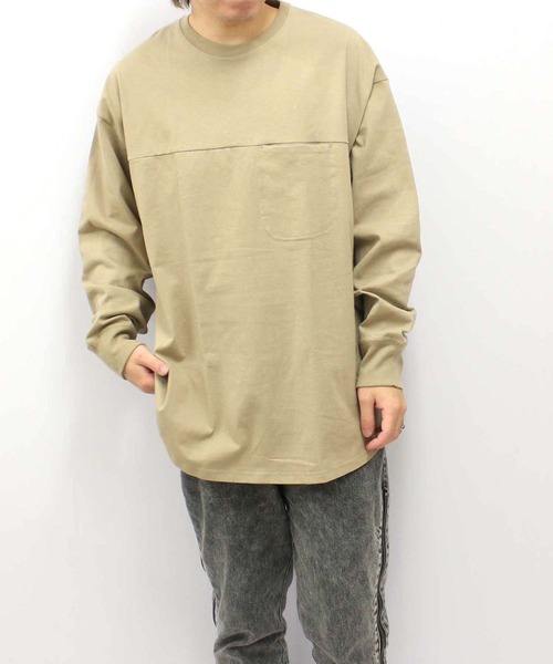 SHISKY(シスキー)の「【USコットン100%】USコットン長袖Tシャツ(Tシャツ/カットソー・メンズ・ブラック/ダークグリーン/ベージュ/ネイビー/オフホワイト/杢グレー/ホワイト系1/ブラック系1/グレー系1/ベージュ系1/ダークグリーン系1/ネイビー系1・M/L/XL)」の21枚目の写真