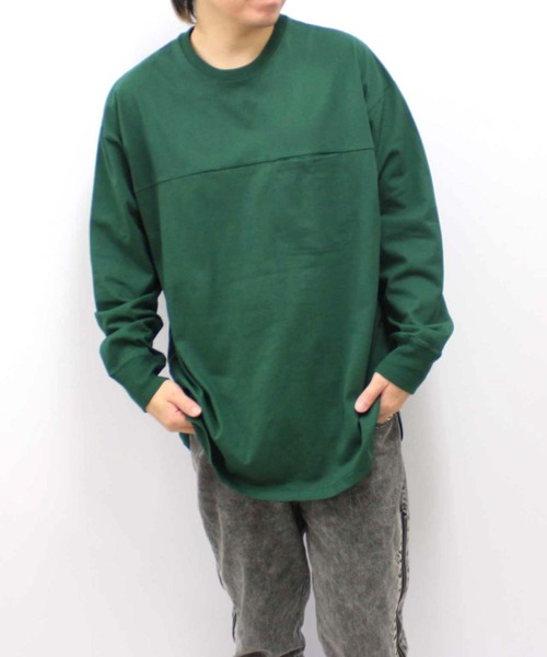SHISKY(シスキー)の「【USコットン100%】USコットン長袖Tシャツ(Tシャツ/カットソー・メンズ・ブラック/ダークグリーン/ベージュ/ネイビー/オフホワイト/杢グレー/ホワイト系1/ブラック系1/グレー系1/ベージュ系1/ダークグリーン系1/ネイビー系1・M/L/XL)」の19枚目の写真