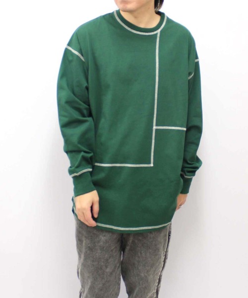 SHISKY(シスキー)の「【USコットン100%】USコットン長袖Tシャツ(Tシャツ/カットソー・メンズ・ブラック/ダークグリーン/ベージュ/ネイビー/オフホワイト/杢グレー/ホワイト系1/ブラック系1/グレー系1/ベージュ系1/ダークグリーン系1/ネイビー系1・M/L/XL)」の18枚目の写真