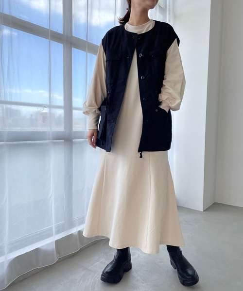 LOWRYS FARM(ローリーズファーム)の「マーメイドフレアワンピース 167429(ワンピース・レディース・グレー/ブラック/アイボリー・FREE)」の5枚目の写真