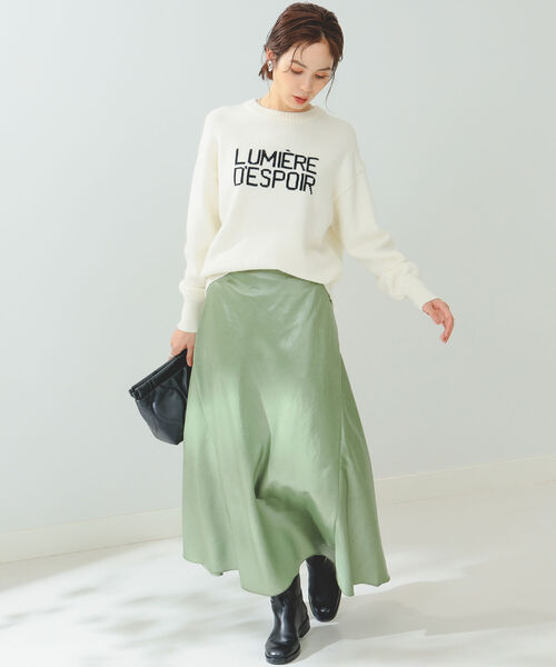 B:MING by BEAMS（ビーミングバイビームス）の「B:MING by BEAMS / レザーライク スカート 22AW（スカート・レディース・ブラック/モスグリーン/ラベンダー/ベージュ・SMALL/MEDIUM）」の18枚目の写真