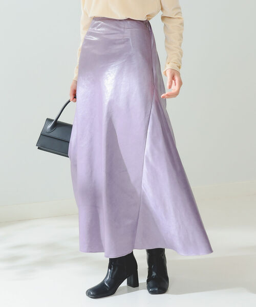 B:MING by BEAMS（ビーミングバイビームス）の「B:MING by BEAMS / レザーライク スカート 22AW（スカート・レディース・ブラック/モスグリーン/ラベンダー/ベージュ・SMALL/MEDIUM）」の22枚目の写真