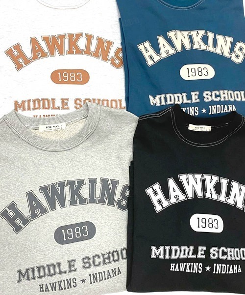 Dalfwin(ダールフィン)の「2022 AW 秋冬 韓国ファッション スウェット レディース HAWKINSプリントスウェット トレーナー ビッグシルエット オーバーサイズ ロゴプリント(スウェット・レディース・ブラック/ネイビー/グレー/ホワイト系その他・FREE)」の18枚目の写真