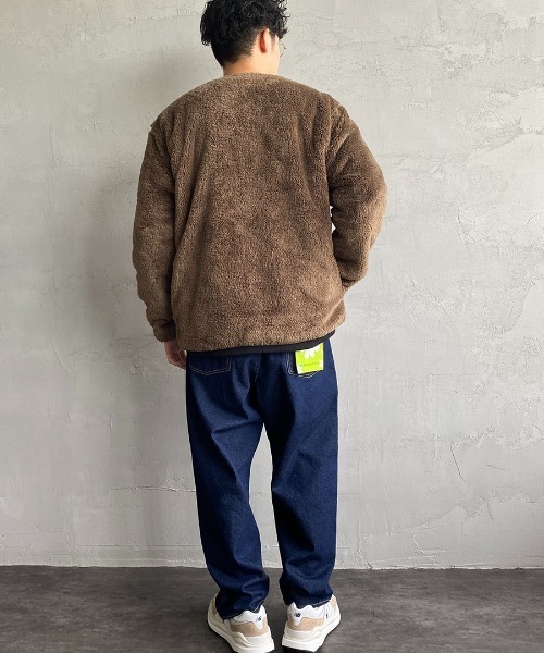 チャムス エルモフリース リバーシブルブルゾン ブラウン/カーキ チャムス (CHUMS) フリース ジャケット エルモフリース