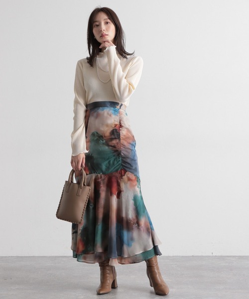 Andemiu（アンデミュウ）の「【WEB限定】プリーツカットソー173102（Tシャツ/カットソー・レディース・ライトグレー/ブラック/カーキ/アイボリー/チャコール・FREE）」の22枚目の写真