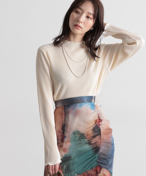 Andemiu（アンデミュウ）の「【WEB限定】プリーツカットソー173102（Tシャツ/カットソー・レディース・ライトグレー/ブラック/カーキ/アイボリー/チャコール・FREE）」の14枚目の写真