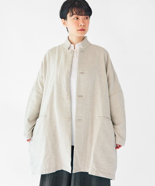 SETTO(セット)の「MARKET JACKET:コットンツイードワイドジャケット(その他アウター・レディース・キナリ/ダークグレー・FREE)」の12枚目の写真